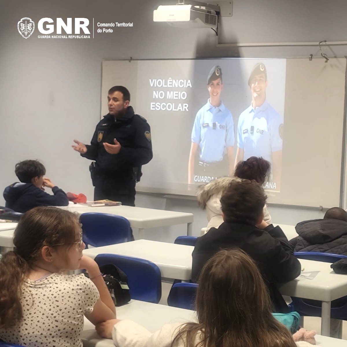 GNR em ação no âmbito do  Bullying  escolar em Arcozelo